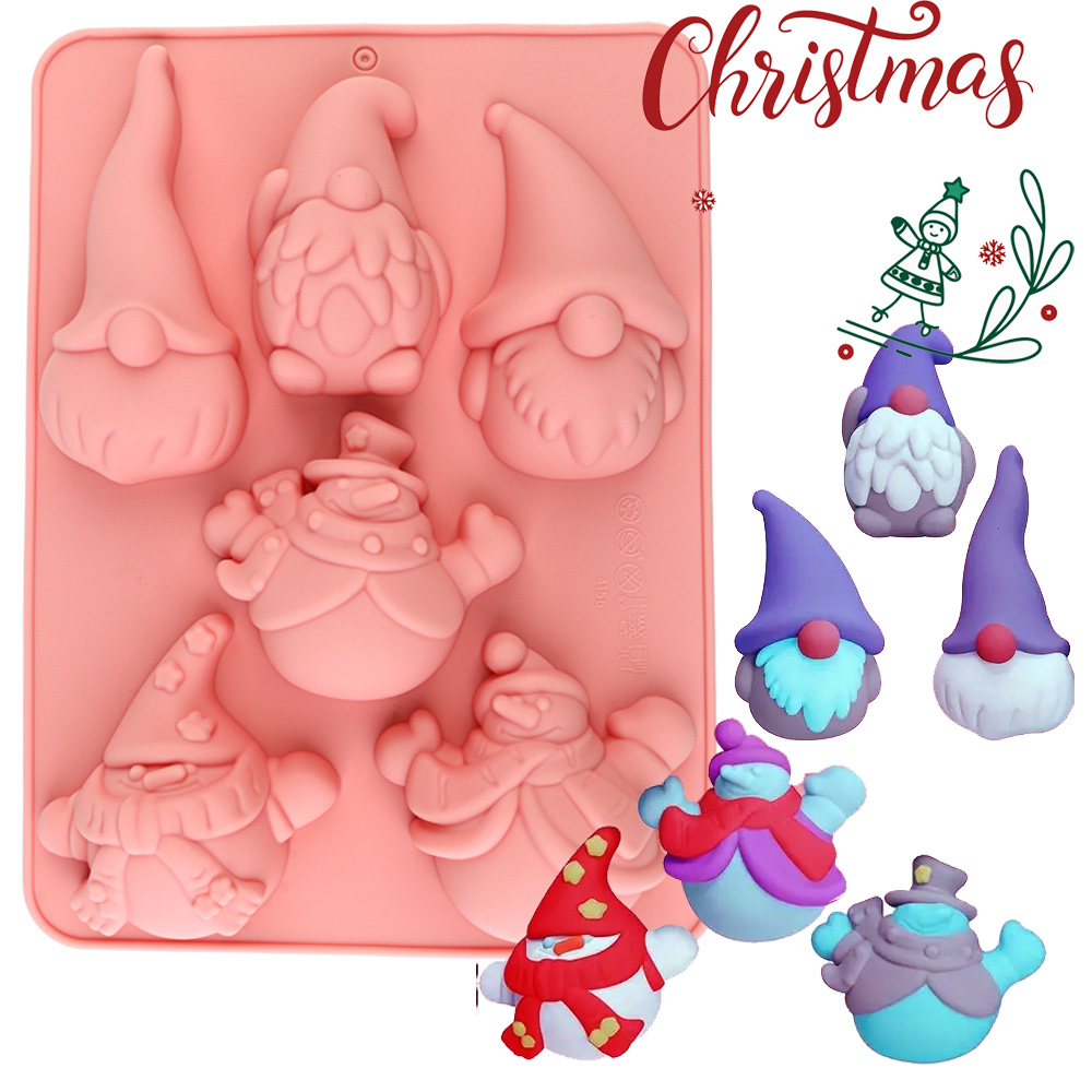6-Cavity Christmas Gnome Cake  - огляд і ціна Candle Making Material