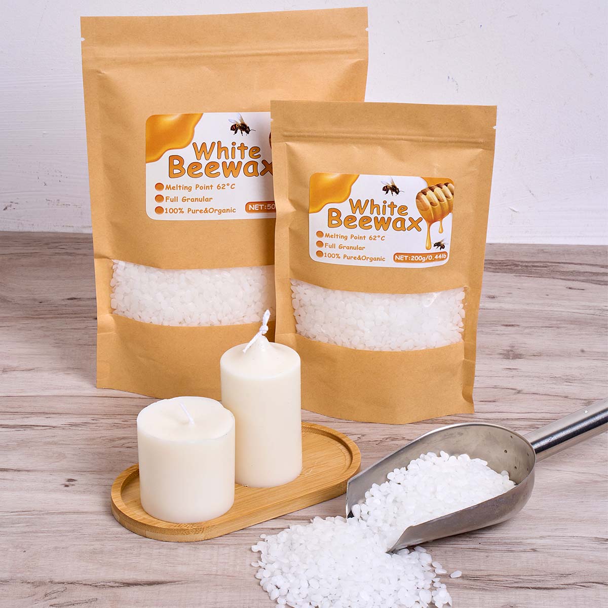 1000g White Beeswax DIY Candle - огляд і ціна Candle Making Kit For Beginners