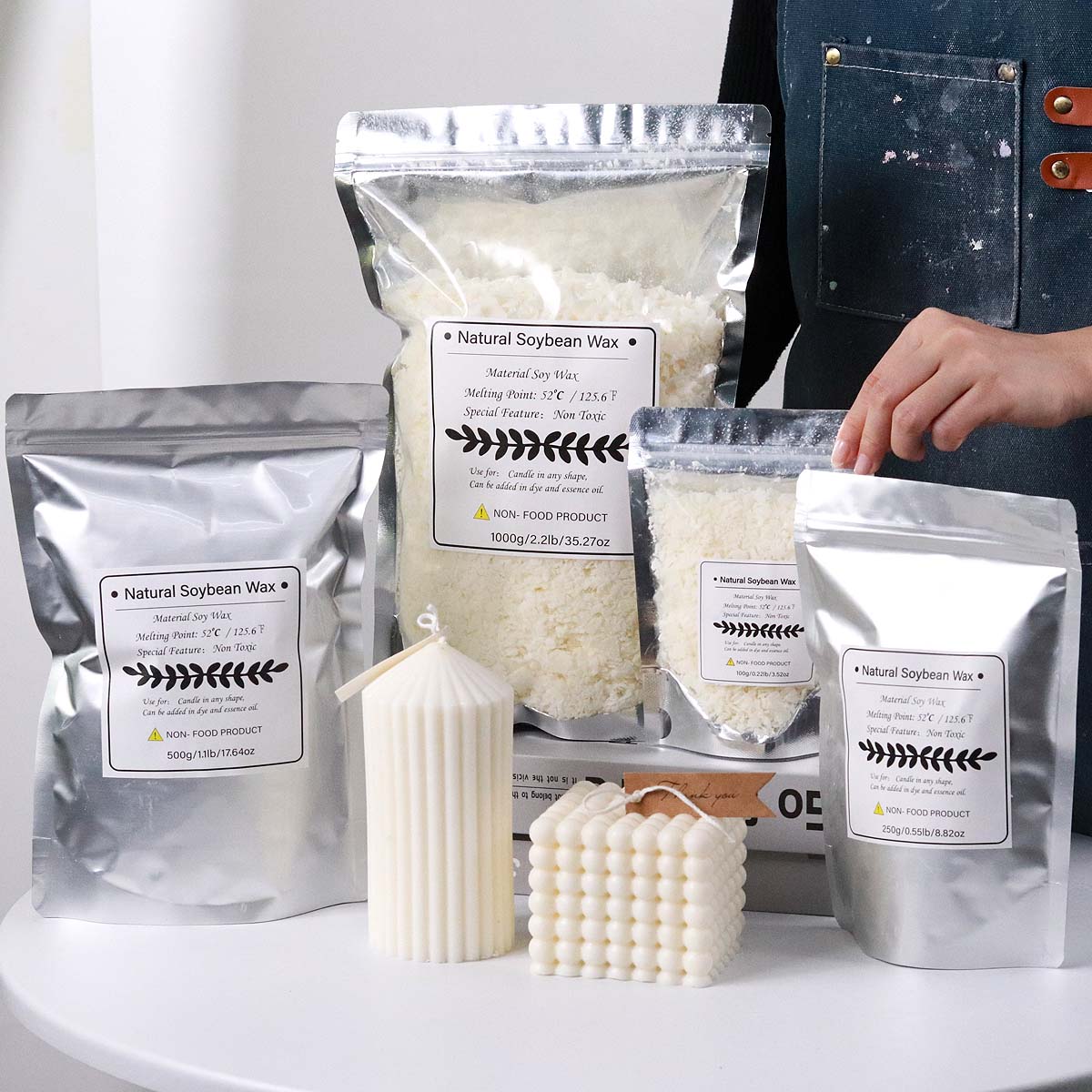 100/250/500/1000g Natural Soy  - огляд і ціна Candle Making Material