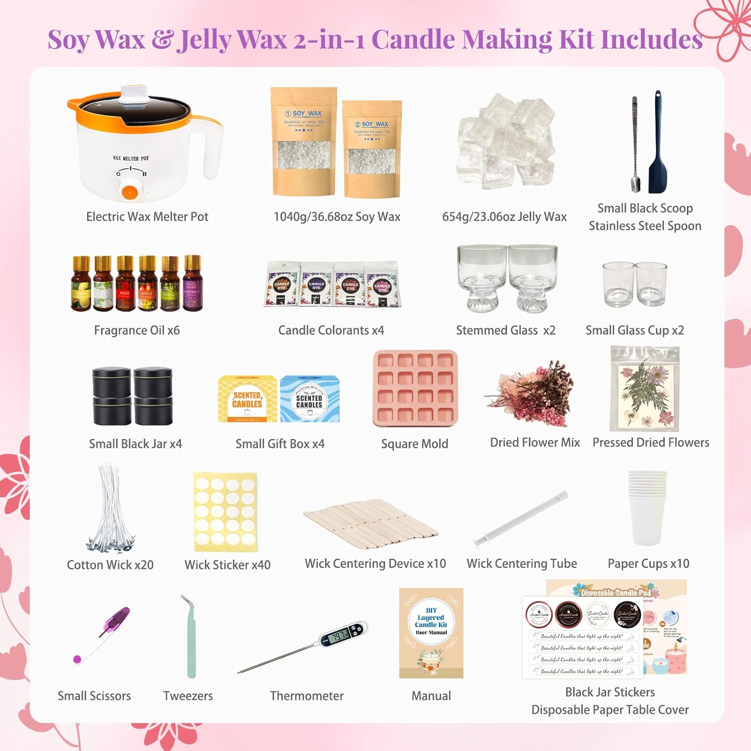 2-in-1 Soy & Jelly Wax DIY Can - огляд і ціна Candle Making Kit For Beginners