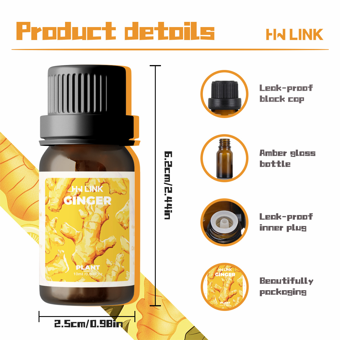 Ginger Oil 100%Pure Natural Gi - огляд і ціна Candle Making Essential Oil